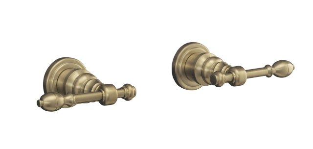 Kohler K-6805-4 IV Georges Brass(R) two-handle valve trim with lever handles
