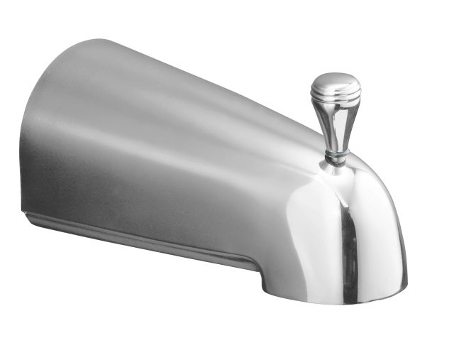 Kohler K-389-S-CP; Devonshire (R) 4-7/16" diverter bath spout with slip-fit connection; in Polished Chrome