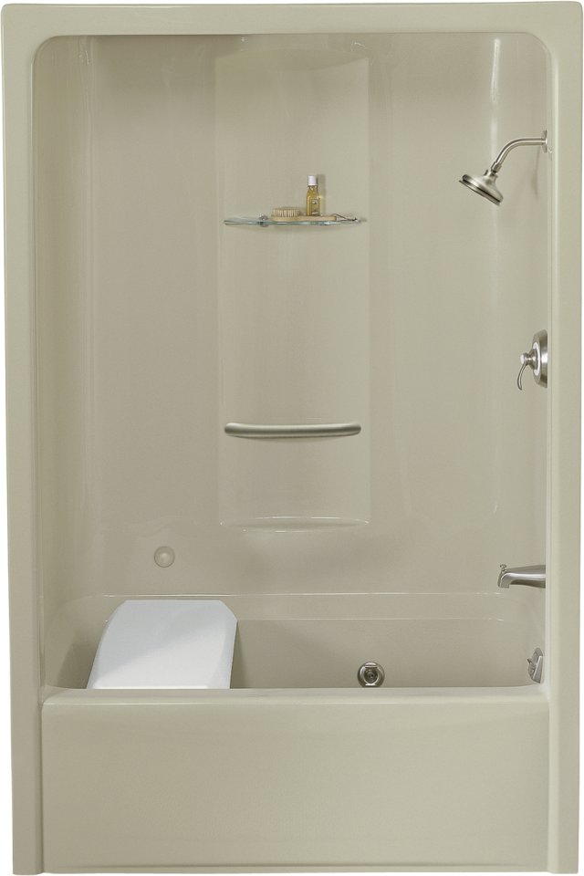 Kohler K-1684 Sonata(R) 5' bath and shower whirlpool with integral ledge and right-hand drain less grab bar kit