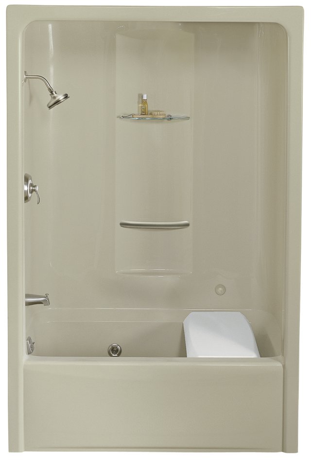 Kohler K-1683 Sonata(R) 5' bath and shower whirlpool with integral ledge and left-hand drain less grab bar kit