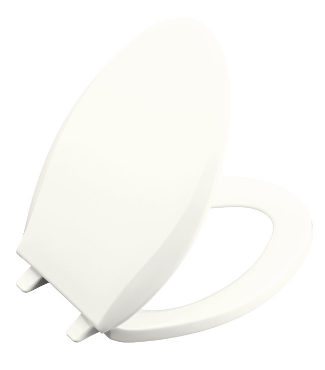 Kohler K-4688 Cachet(TM) elongated closed-front toilet seat with cover and plastic hinges