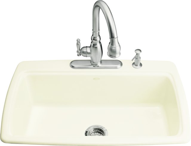 Kohler K-R5863-4 Cape Dory(R) self-rimming kitchen sink with four-hole faucet drilling