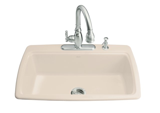 Kohler K-5863-2 Cape Dory(R) self-rimming kitchen sink with two-hole faucet drilling
