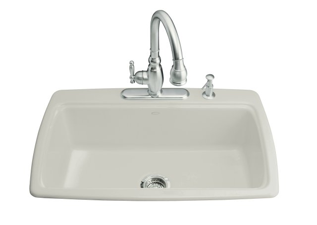 Kohler K-5863-5 Cape Dory(R) self-rimming kitchen sink with five-hole faucet drilling