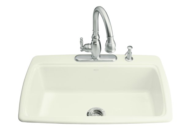 Kohler K-5863-4 Cape Dory(R) self-rimming kitchen sink with four-hole faucet drilling