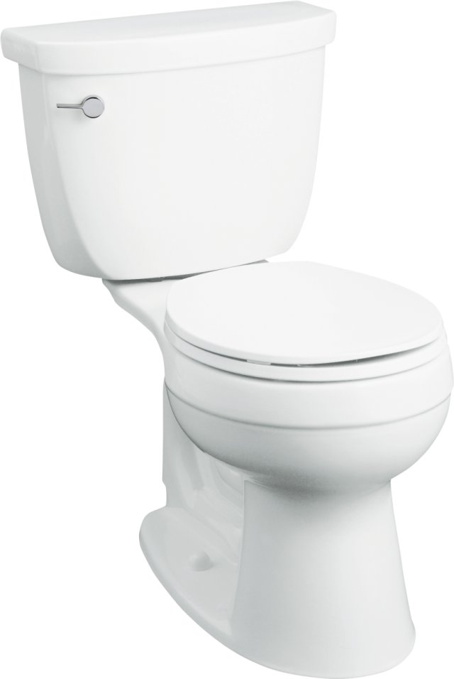 Kohler K-11465 Cimarron(TM) Comfort Height(TM) The Complete Solution(TM) round-front toilet with Brevia(TM) toilet seat and left-hand trip lever