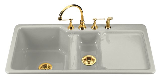 Kohler K-5904-4 Epicurean(TM) self-rimming kitchen sink with four-hole faucet drilling
