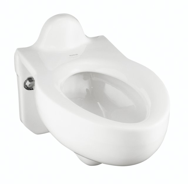 Kohler K-4475-C Suffield(TM) Water-Guard(R) wall-hung bowl with rear spud and integral seat