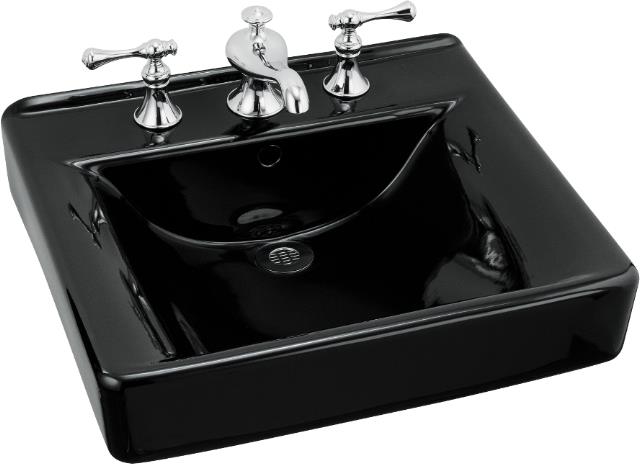 Kohler K-2053-N Soho(R) wall-mount lavatory with 8"" centers and sealed overflow