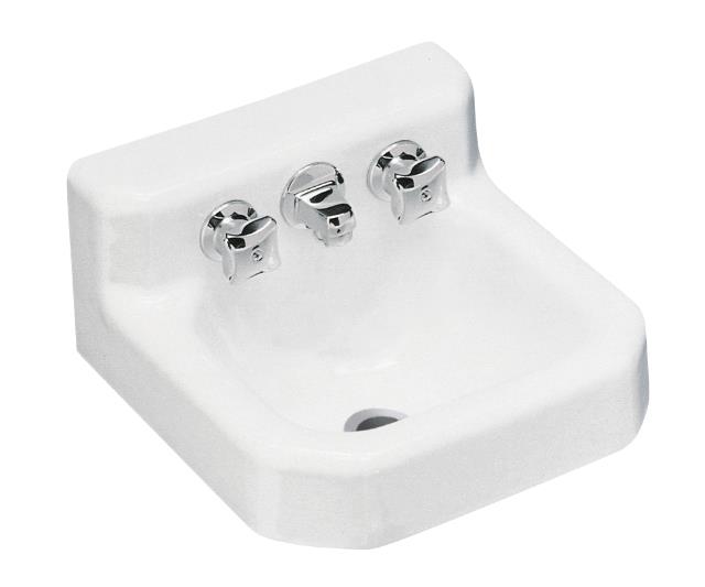 Kohler K-2753 Trailer(TM) wall-mount lavatory with factory-installed Triton(R) faucet