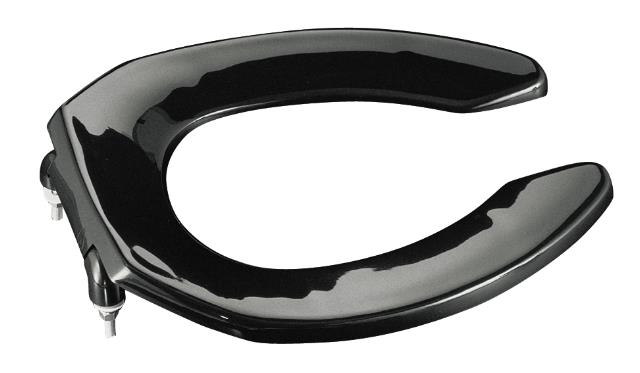 Kohler K-4671-SC Lustra(TM) elongated open-front toilet seat with self-sustaining check hinge