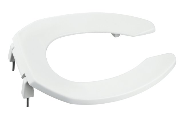 Kohler K-4679-CA Lustra(TM) elongated toilet seat with 2"" lift seat hinge 1"" high bumpers and antimicrobial agent
