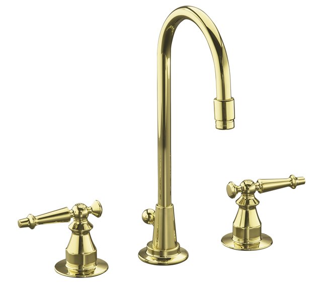 Kohler K-116-D Antique widespread lavatory faucet with High Count