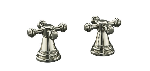 Kohler K-T6915-3 IV Georges Brass(R) bath- or deck-mount high-flow bath valve trim with cross handles valve not included