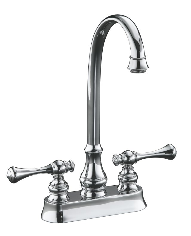 Kohler K-16112-4A Revival(R) entertainment sink faucet with traditional lever handles