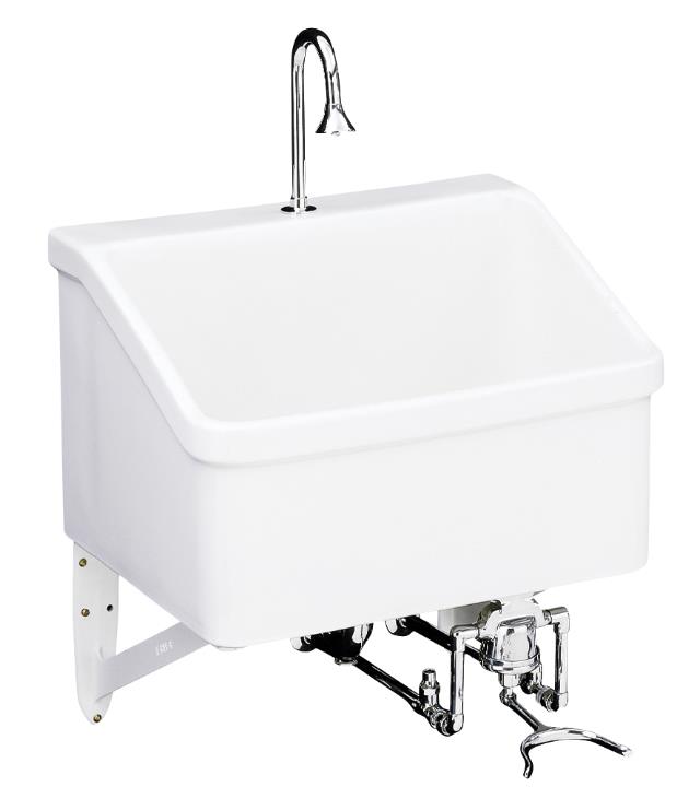 Kohler K-12793 Hollister(TM) utility sink with single-hole faucet drilling