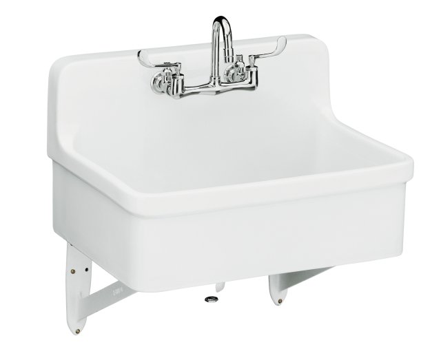 Kohler K-12787 Gilford(TM) scrub-up/plaster sink with two-hole faucet drilling 30"" x 22""