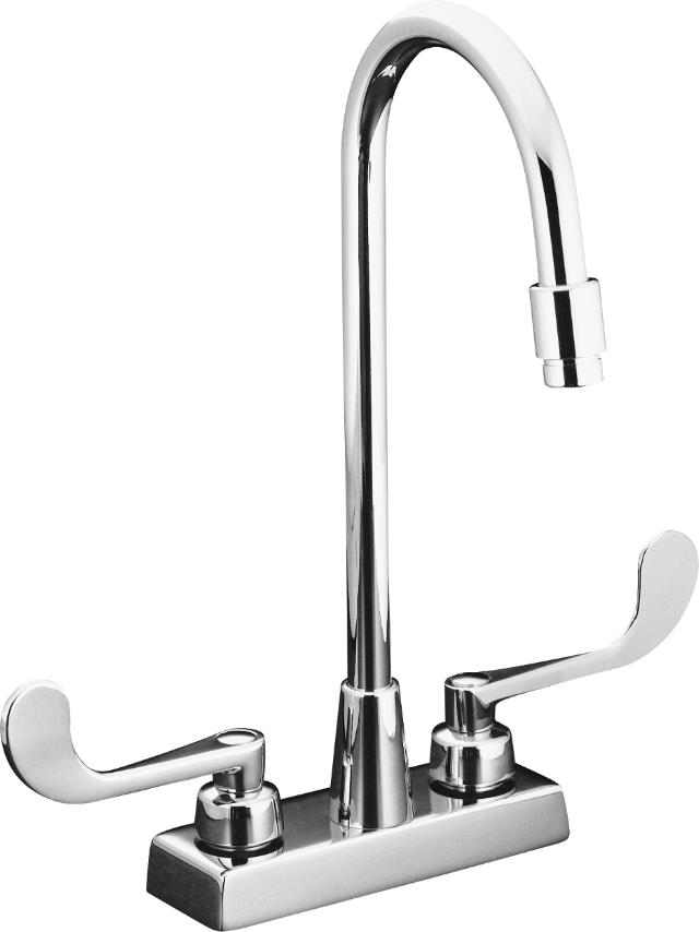 Kohler K-7305-5A Triton(R) centerset lavatory faucet with wristblade lever handles less drain and lift rod