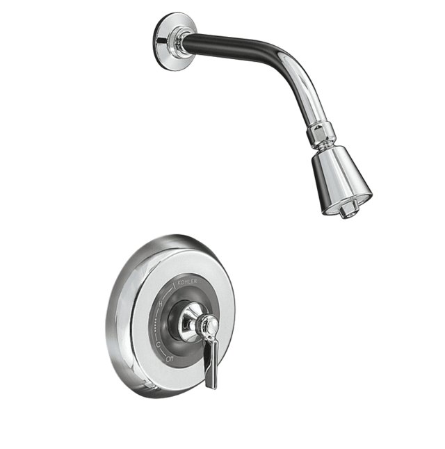 Kohler K-T6910-4A Triton(R) Rite-Temp(R) pressure-balancing shower faucet trim with lever handle valve not included