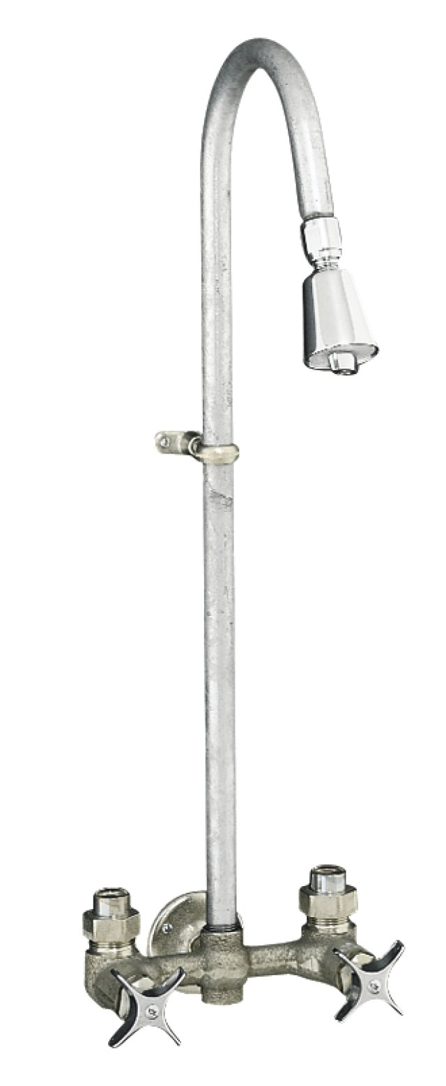 Kohler K-7258 Industrial exposed shower with reversible yoke and galvanized riser