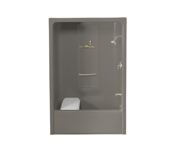 Kohler K-1682 Sonata(R) 5' one-piece bath and shower module with right-hand drain less grab bar kit