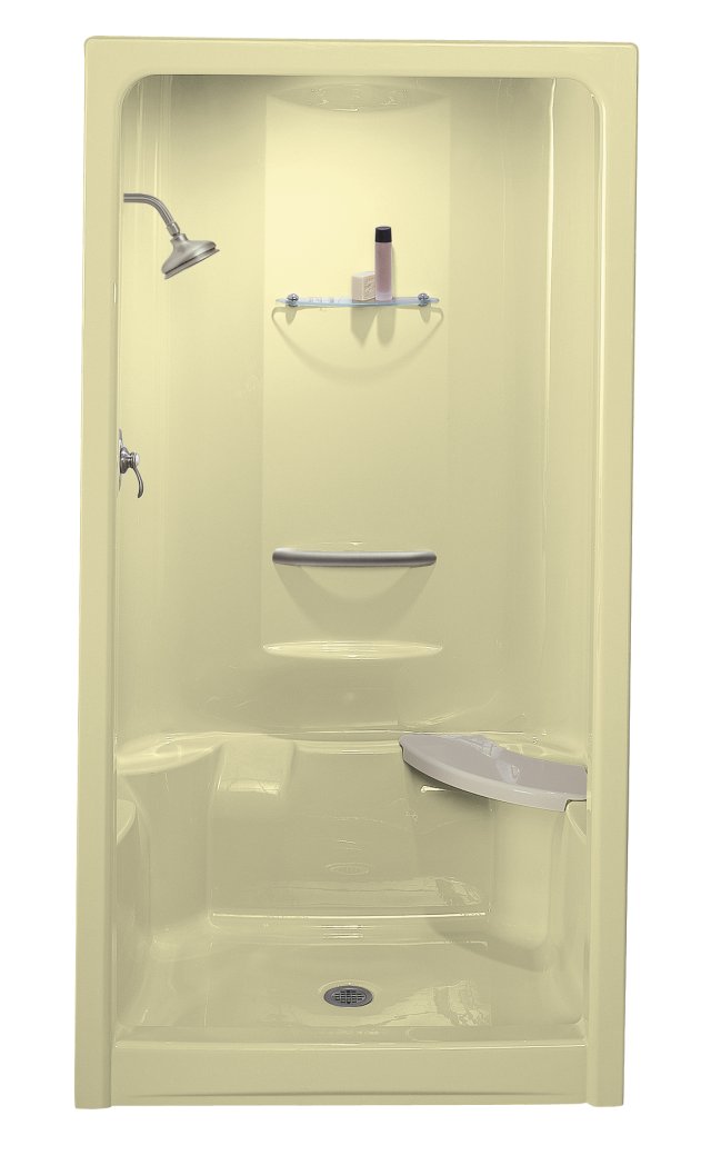 Kohler K-1687 Sonata(R) 4' one-piece shower module with integral high-dome ceiling less grab bar kit