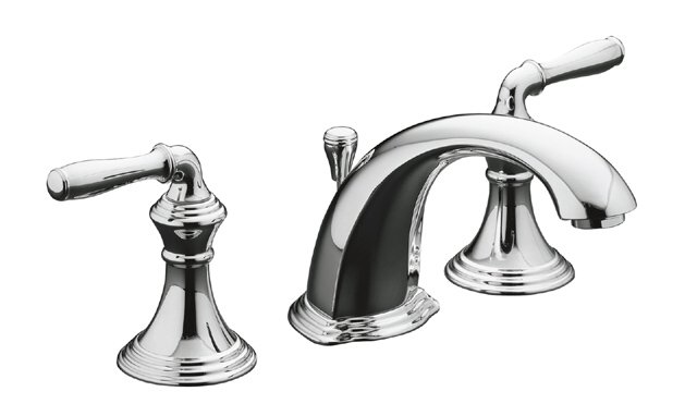 Kohler K-R394-4D Devonshire(R) widespread lavatory faucet with lever handles with plastic drain