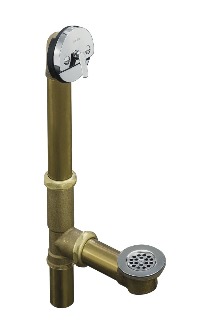Kohler K-11666 Swiftflo(TM) 1-1/2"" adjustable trip lever drain 20-gauge brass for 14"" to 16"" baths