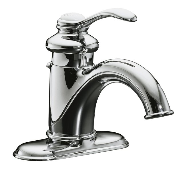 Kohler K-R12181-D Fairfax(R) single-control lavatory faucet with lever handle and plastic drain