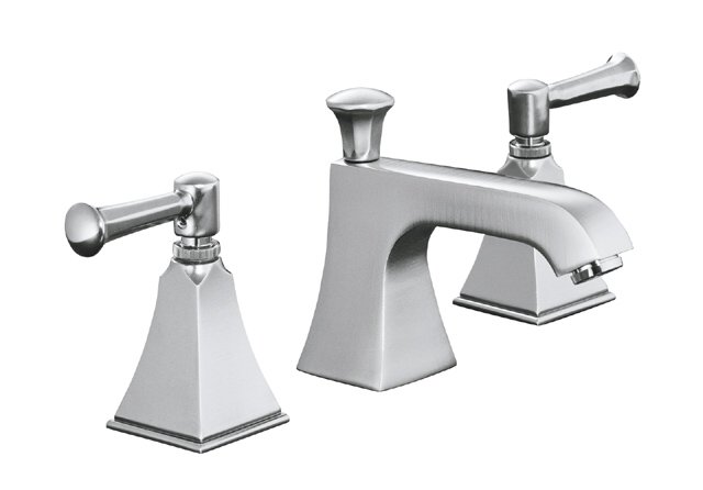 Kohler K-454-4S Memoirs(R) widespread lavatory faucet with Stately design and lever handles