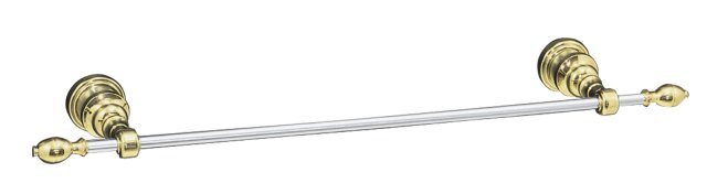 Kohler K-6826-A IV Georges Brass(R) 24"" towel bar with Vibrant(R) Brushed Nickel or Polished Nickel bar and accents