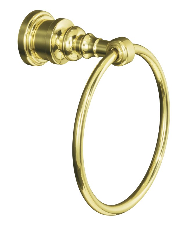 Kohler K-6817 IV Georges Brass(R) towel ring with Polished or Brushed finishes