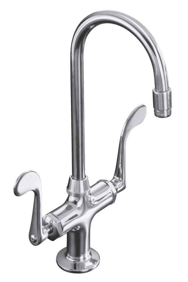 Kohler K-8762 Essex(R) kitchen sink faucet with wristblade handles less sidespray