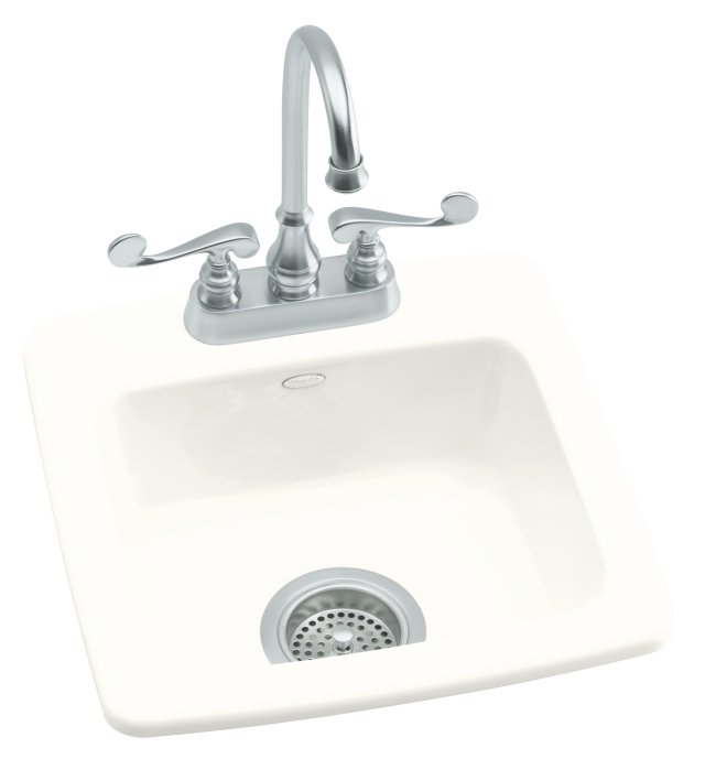 Kohler K-6015-1 Gimlet(TM) self-rimming entertainment sink with single-hole faucet drilling