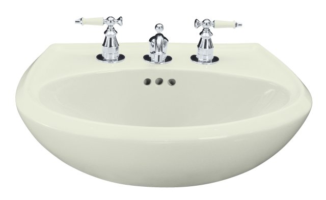 Kohler K-2138-1 Chablis(TM) pedestal lavatory basin with single-hole faucet drilling