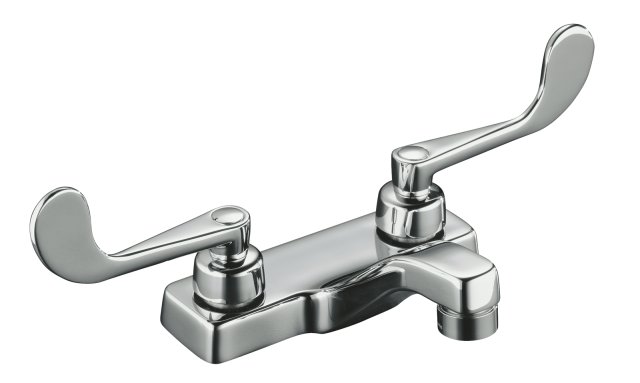 Kohler K-7404-5A Triton(R) centerset lavatory faucet with wristblade lever handles less drain