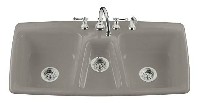 Kohler K-5914-5 Trieste(TM) self-rimming kitchen sink with five-hole faucet drilling