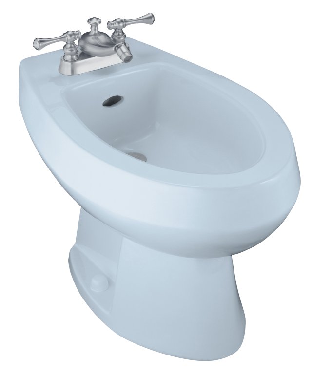 Kohler K-4864-6; Amaretto (R) bidet with 4"""" centers; in Skylight; Discontinued Product