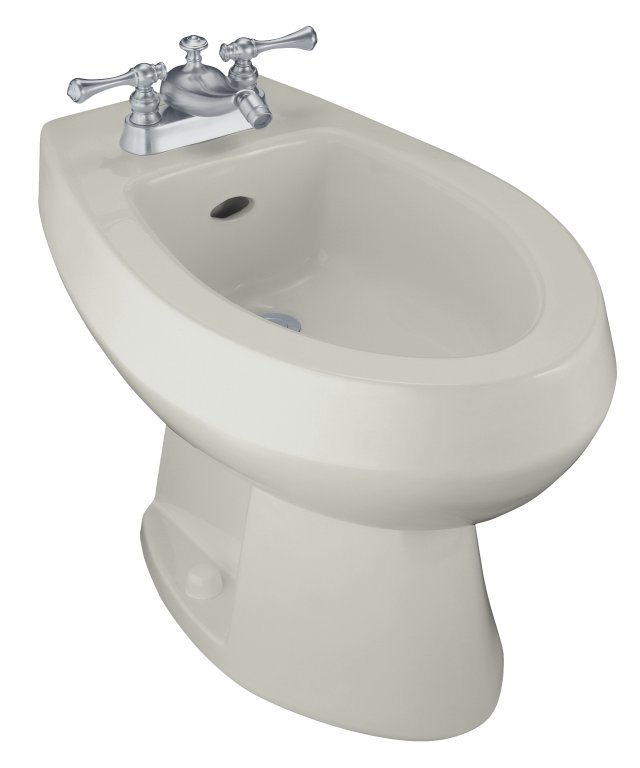 Kohler K-4876-95; Amaretto (R) bidet with single-hole faucet drilling; in Ice Grey; Discontinued Product