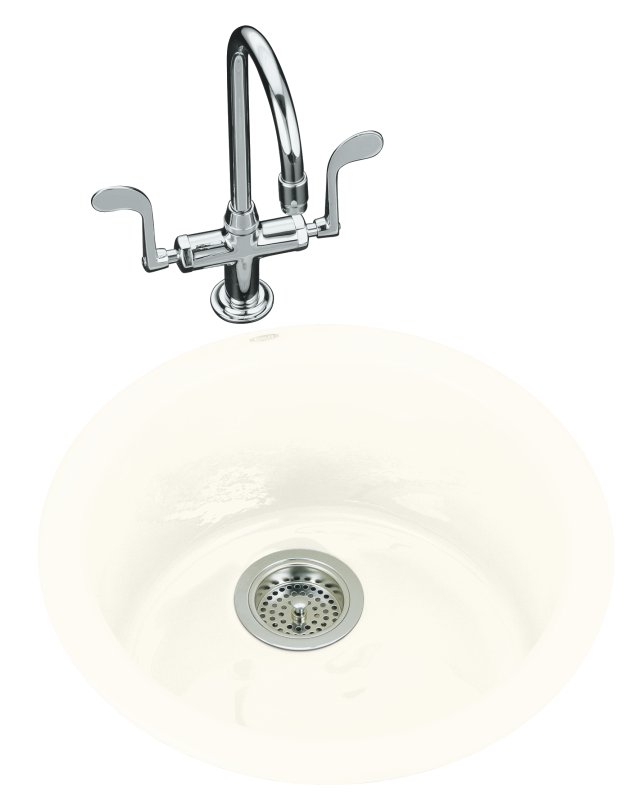 Kohler K-6565-96; Porto Fino (TM) self-rimming/ undercounter entertainment sink; in Biscuit