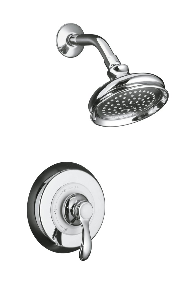 Kohler K-T12014-4 Fairfax(R) Rite-Temp(R) pressure-balancing shower faucet trim with lever handle valve not included