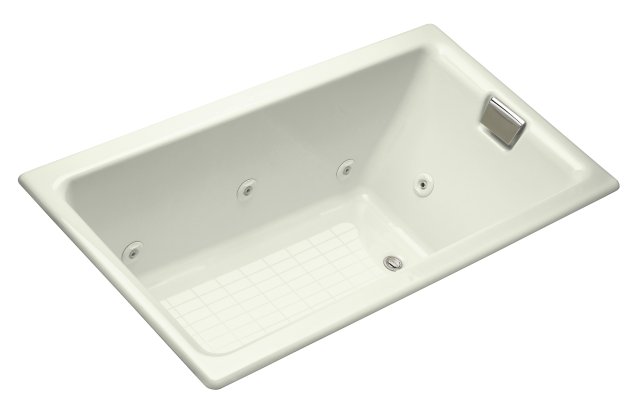 Kohler K-856-RH-NG; Tea-for-Two (R) 5.5' drop-in whirlpool with right-hand drain; in Tea Green; Discontinued Prdouct