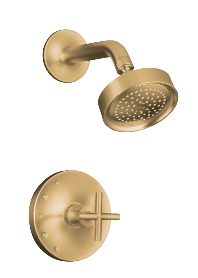 Kohler K-T14423-3 Purist(R) Rite-Temp(R) valve trim with cross handle valve not included
