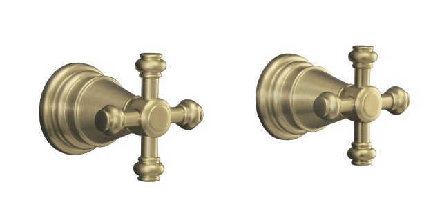 Kohler K-6805-3 IV Georges Brass(R) two-handle valve trim with cross handles