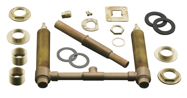 Kohler K-300-KR 1/2" ceramic high-flow bath-mount valve with rigid connections