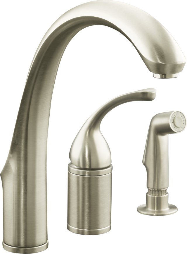 Kohler K-R10430 Forte(R) single-control remote valve kitchen sink faucet with sidespray and lever handle