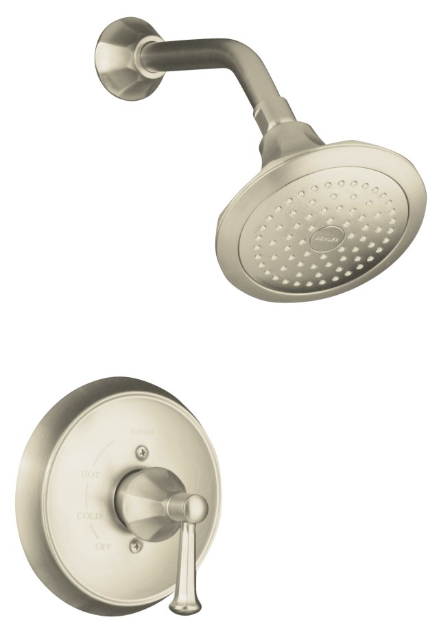 Kohler K-T465-4C Memoirs(R) Rite-Temp(R) pressure-balancing shower faucet trim with Classic design and lever handle valve not included
