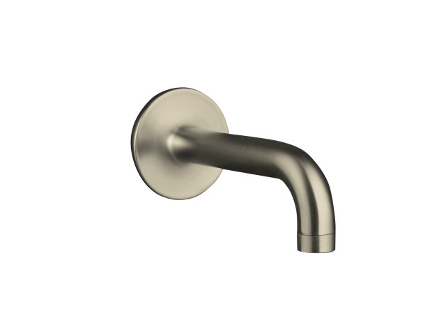 Kohler K-14427-BN; Purist (R) wall-mount non-diverter bath spout 90 degrees; in Vibrant Brushed Nickel