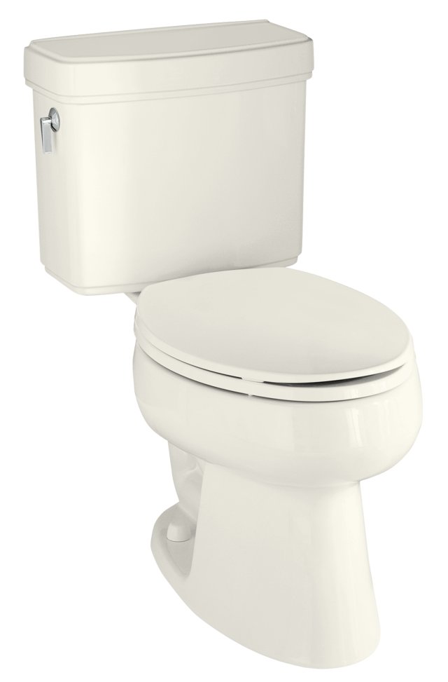 Kohler K-3485 Pinoir(R) Comfort Height(TM) elongated toilet with left-hand trip lever less seat
