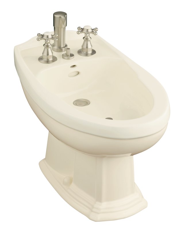 Kohler K-4897-52; Portrait (R) bidet, plumbed for vertical spray bidet faucet; in Navy; Discontinued Product